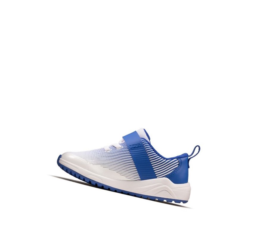 Clarks Aeon Pace Leder Lederschuhe Mädchen Blau | YKDS46137