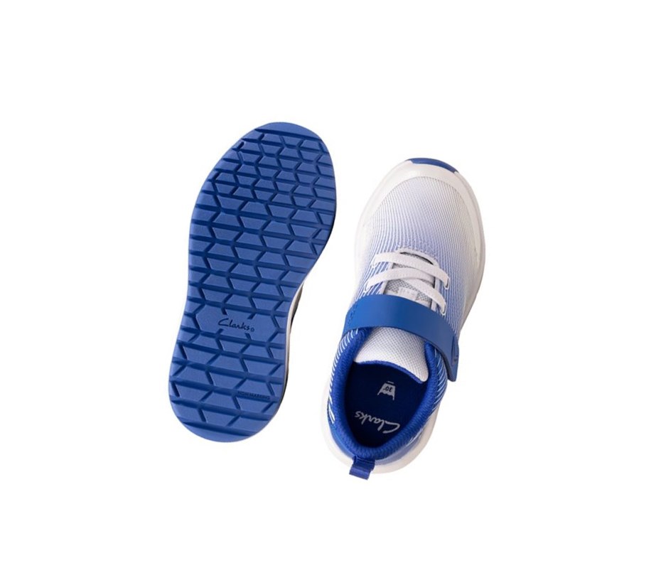 Clarks Aeon Pace Leder Lederschuhe Mädchen Blau | YKDS46137