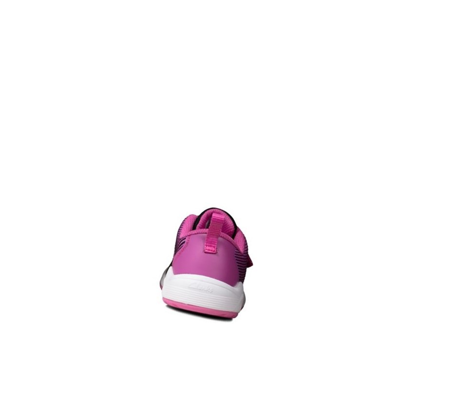 Clarks Aeon Pace Leder Lederschuhe Mädchen Rosa | ZVDS94163