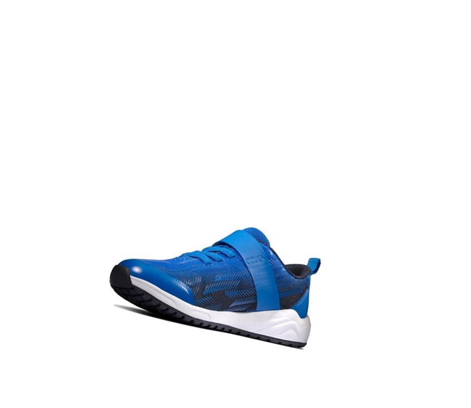 Clarks Aeon Pace Leder Sneakers Jungen Navy Blau | AGCJ71396