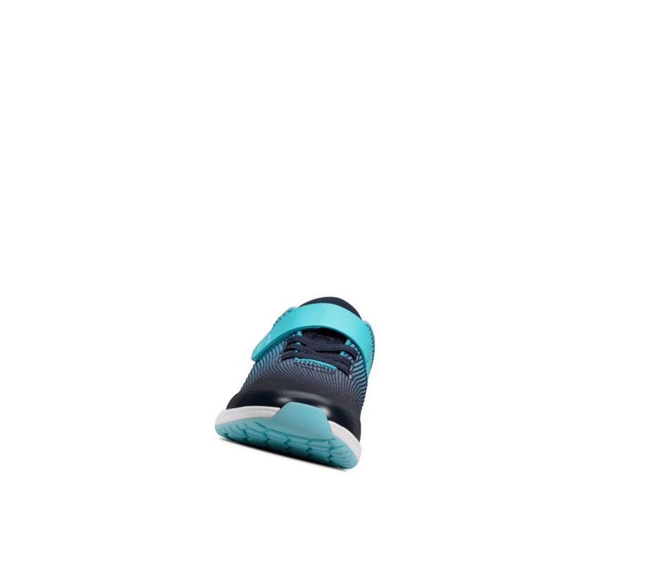 Clarks Aeon Pace Leder Sneakers Jungen Navy | ENRQ32401