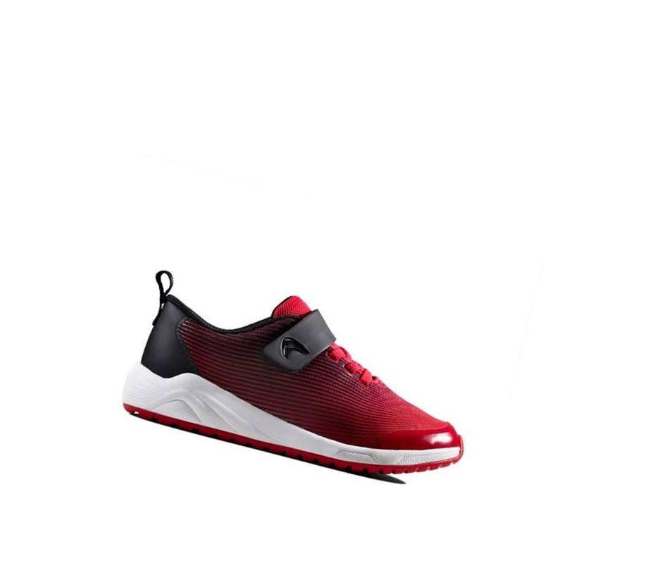 Clarks Aeon Pace Leder Sneakers Jungen Rot | LHFK98407
