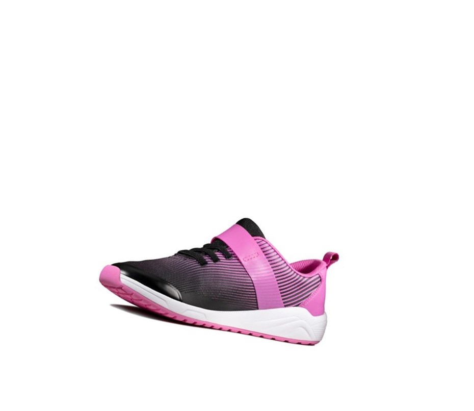 Clarks Aeon Pace Leder Sneakers Mädchen Rosa | QLEK29431