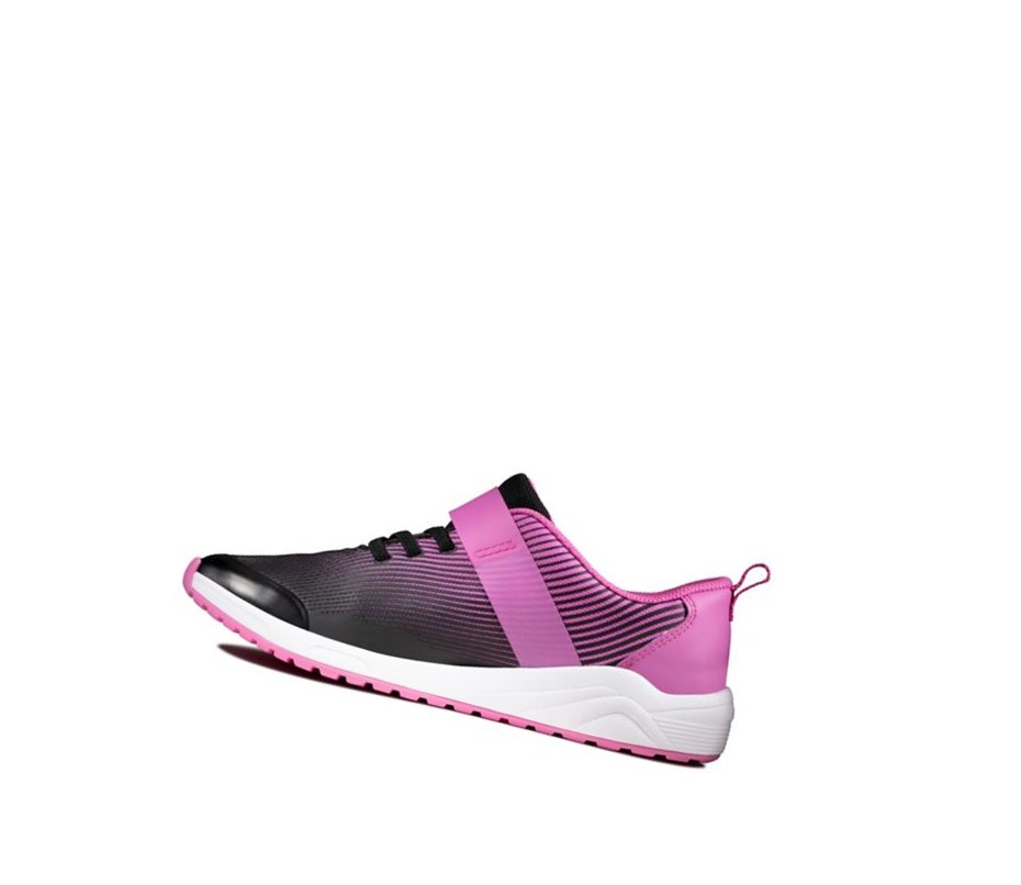 Clarks Aeon Pace Leder Sneakers Mädchen Rosa | QLEK29431