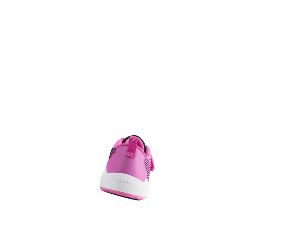 Clarks Aeon Pace Leder Sneakers Mädchen Rosa | XNWJ76930