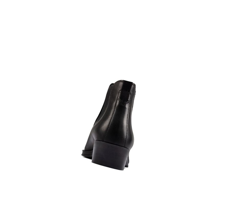 Clarks Alcina Top Leder Chelsea Boots Damen Schwarz | CHWO90514