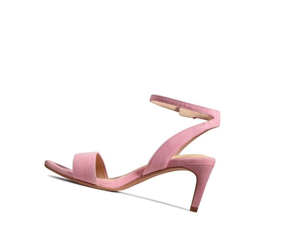 Clarks Amali Jewel Wildleder Sandalen Absatz Damen Rosa | MHPO23748