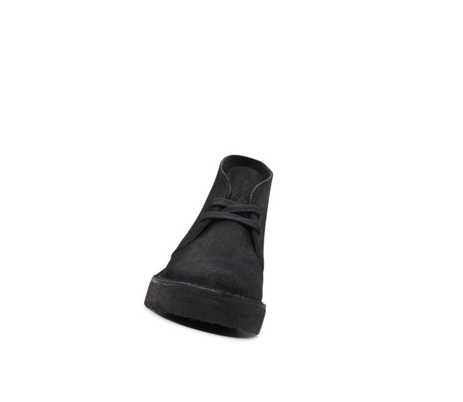Clarks Arisa Wildleder Wüstenstiefel Damen Schwarz | ULPO83704