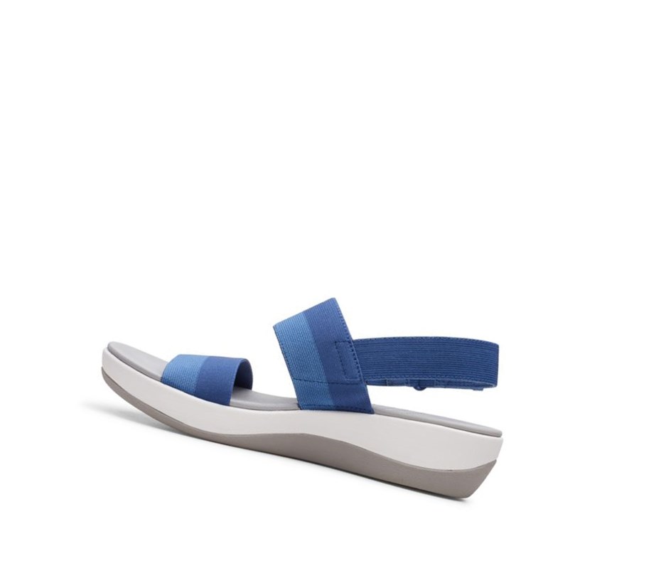Clarks Arla Jacory Keilabsatz Sandalen Damen Indigo | SHJD13572