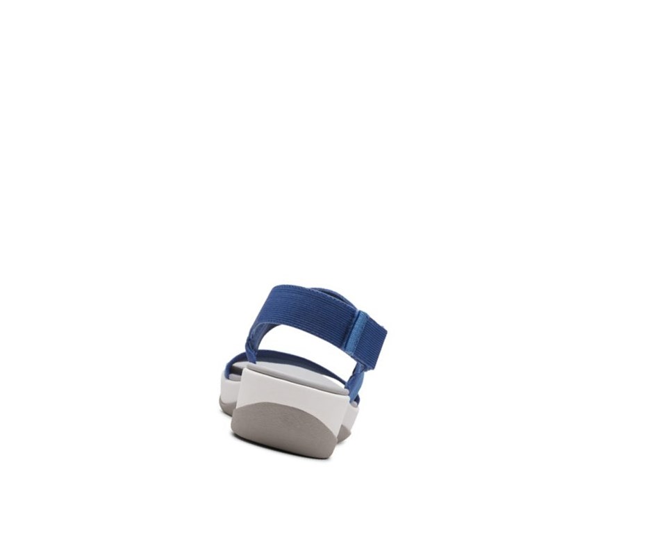 Clarks Arla Jacory Keilabsatz Sandalen Damen Indigo | SHJD13572