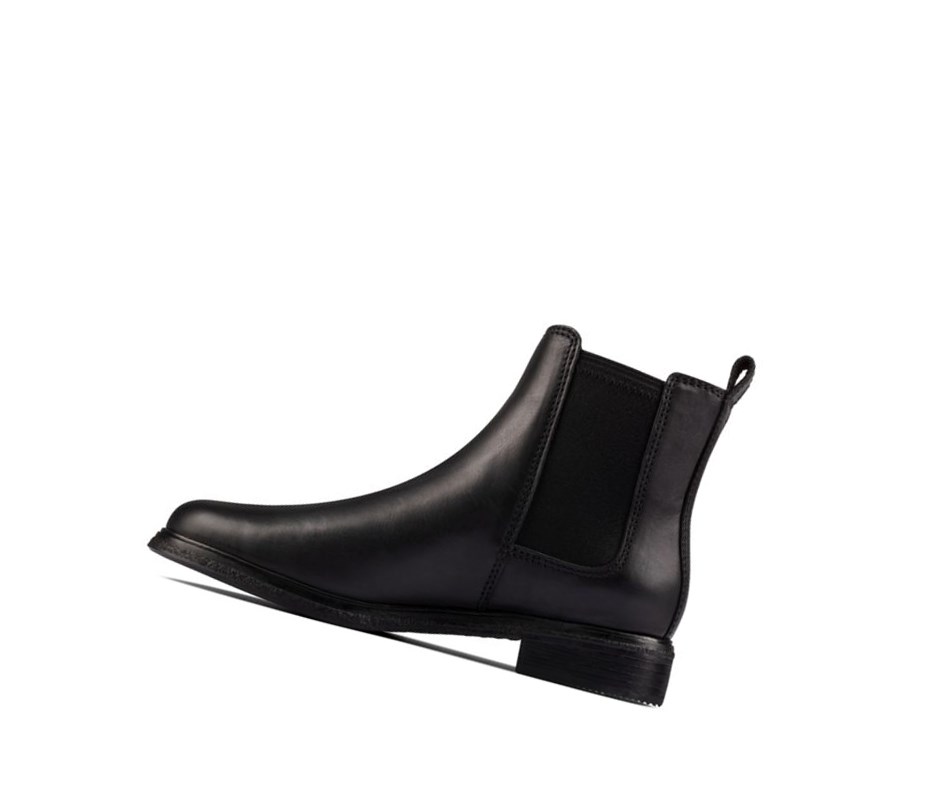 Clarks Arlo Leder Chelsea Boots Damen Schwarz | ZJQK72469