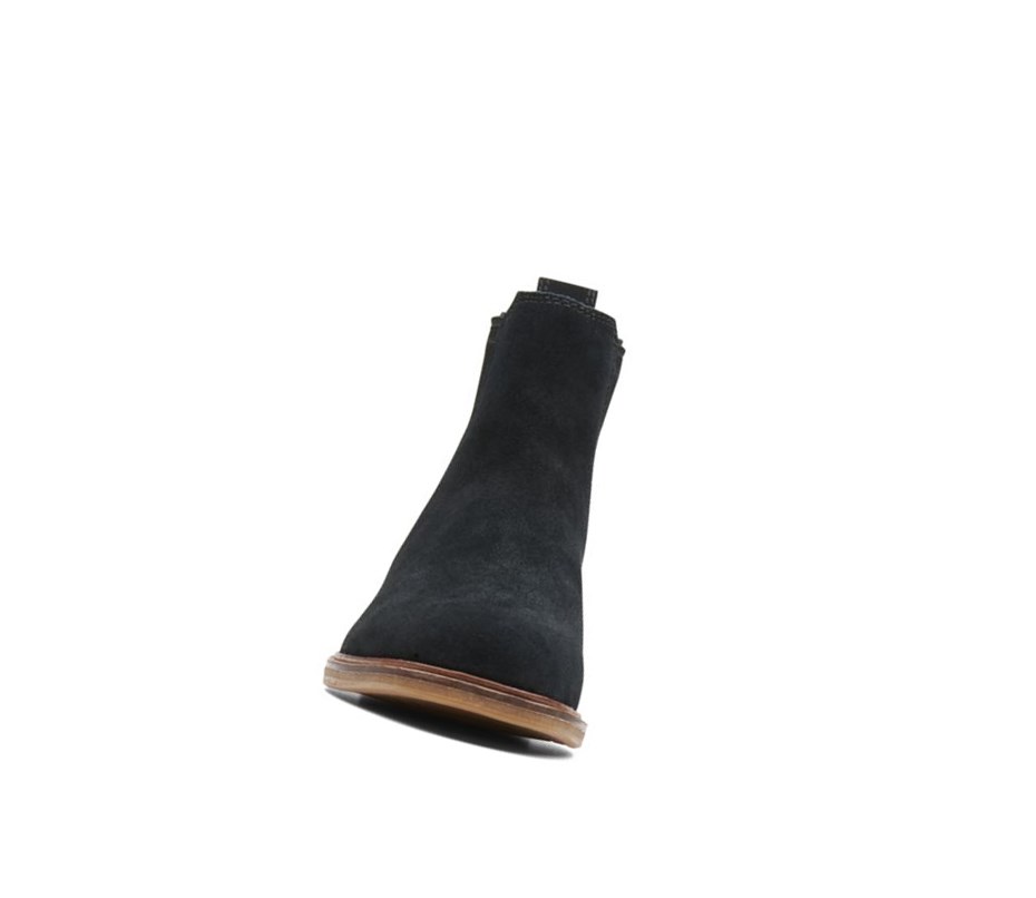 Clarks Arlo Wildleder Chelsea Boots Damen Schwarz | ISAP26708