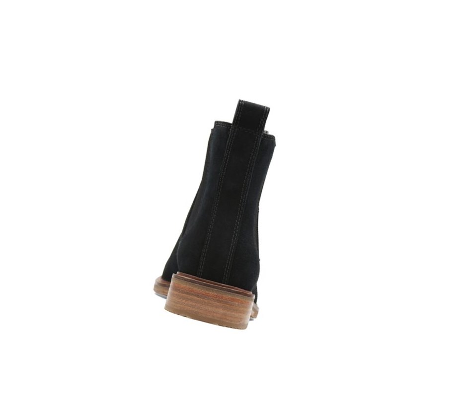 Clarks Arlo Wildleder Chelsea Boots Damen Schwarz | ISAP26708
