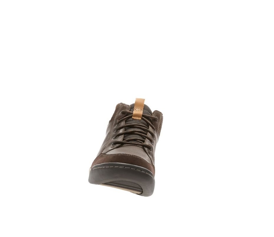 Clarks Ashcombe Mid Gore-tex Leder Outdoorschuhe Herren Dunkelbraun | DTZC19582