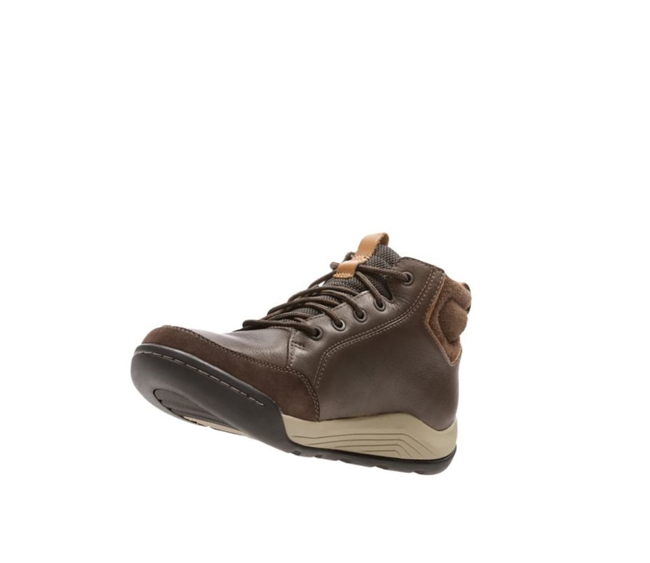 Clarks Ashcombe Mid Gore-tex Leder Outdoorschuhe Herren Dunkelbraun | DTZC19582