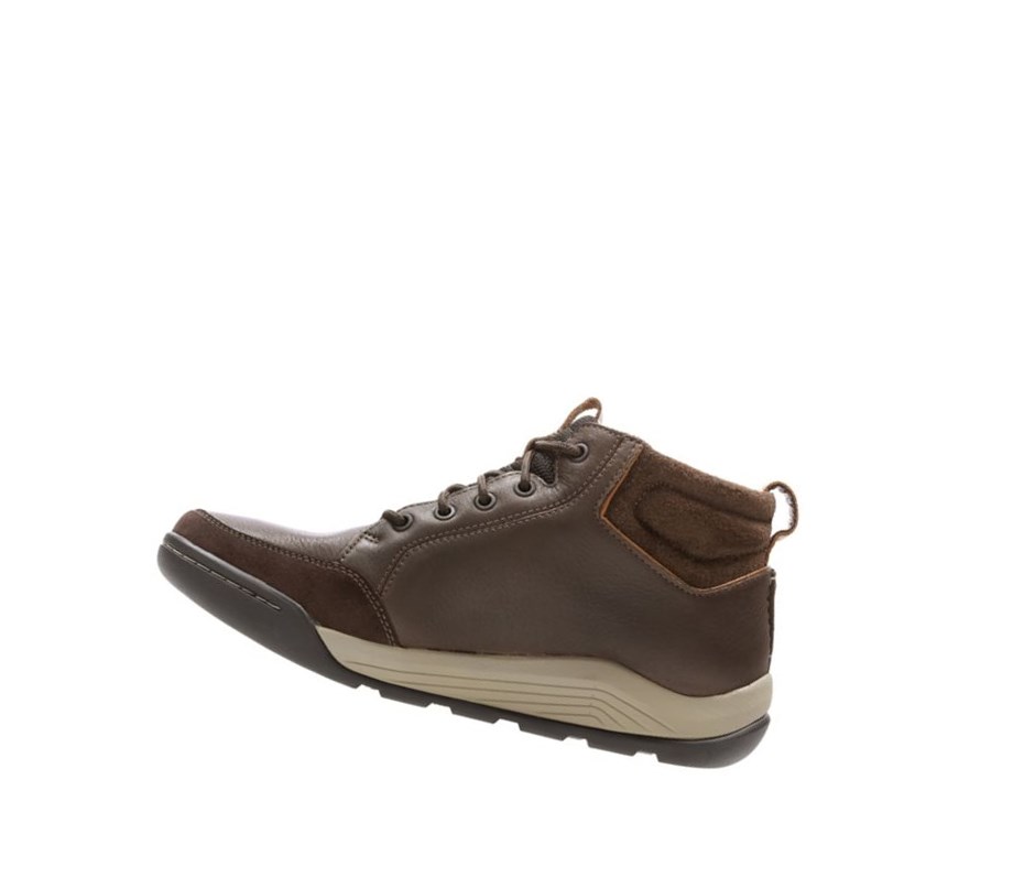 Clarks Ashcombe Mid Gore-tex Leder Outdoorschuhe Herren Dunkelbraun | DTZC19582