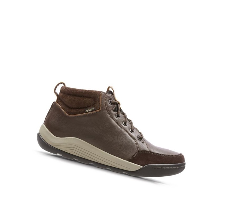 Clarks Ashcombe Mid Gore-tex Leder Outdoorschuhe Herren Dunkelbraun | DTZC19582