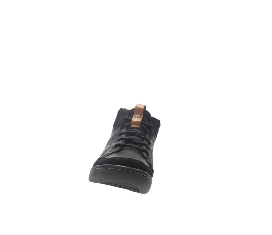 Clarks Ashcombe Mid Gore-tex Leder Outdoorschuhe Herren Schwarz | JDTE46135