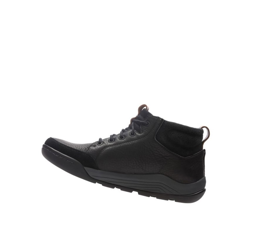 Clarks Ashcombe Mid Gore-tex Leder Outdoorschuhe Herren Schwarz | JDTE46135