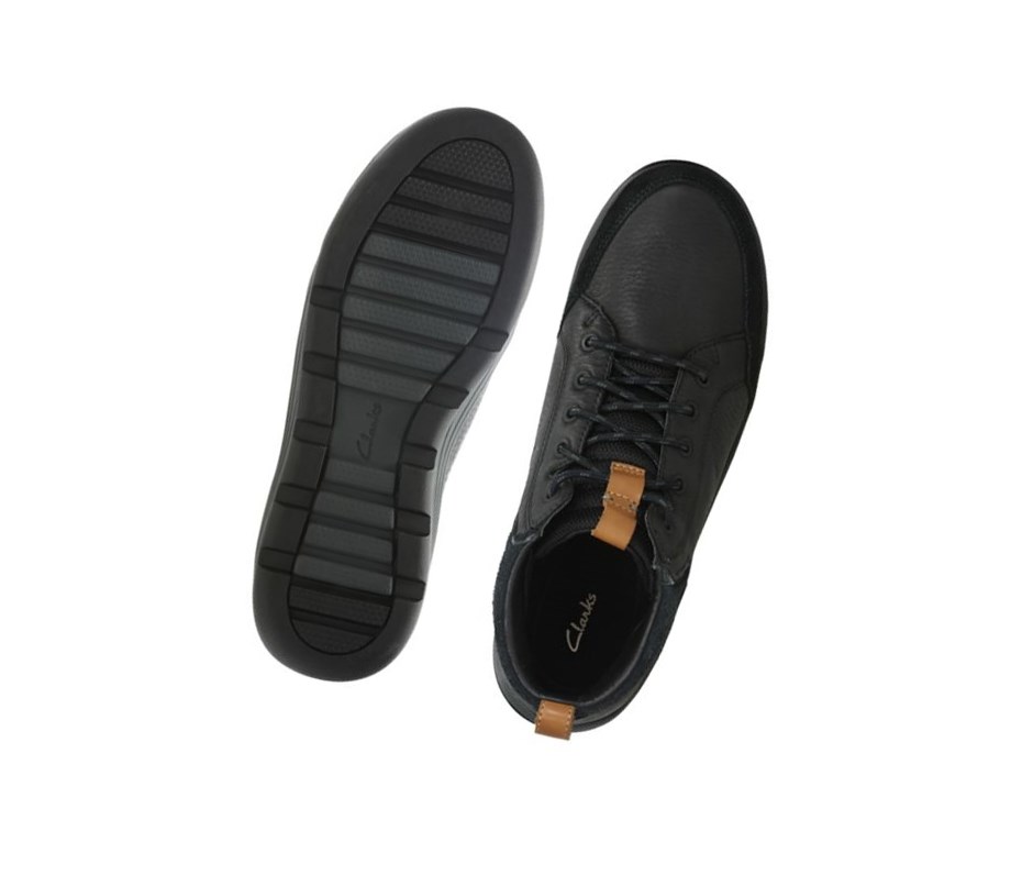 Clarks Ashcombe Mid Gore-tex Leder Outdoorschuhe Herren Schwarz | JDTE46135