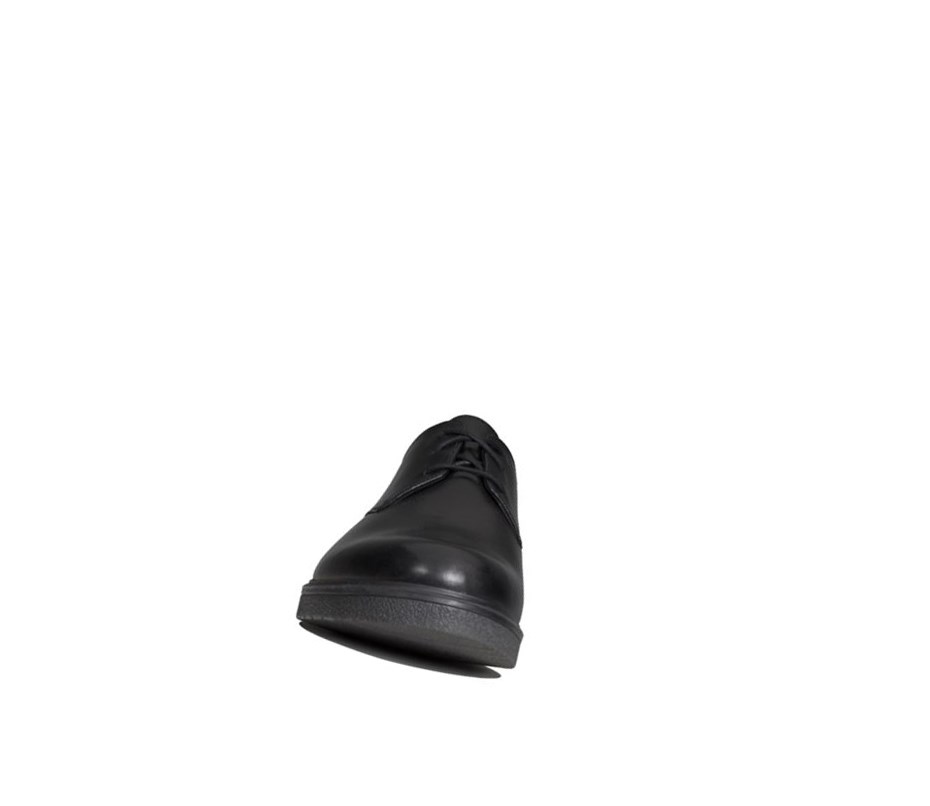 Clarks Ashcroft Plain Leder Lederschuhe Herren Schwarz | BRJY15697
