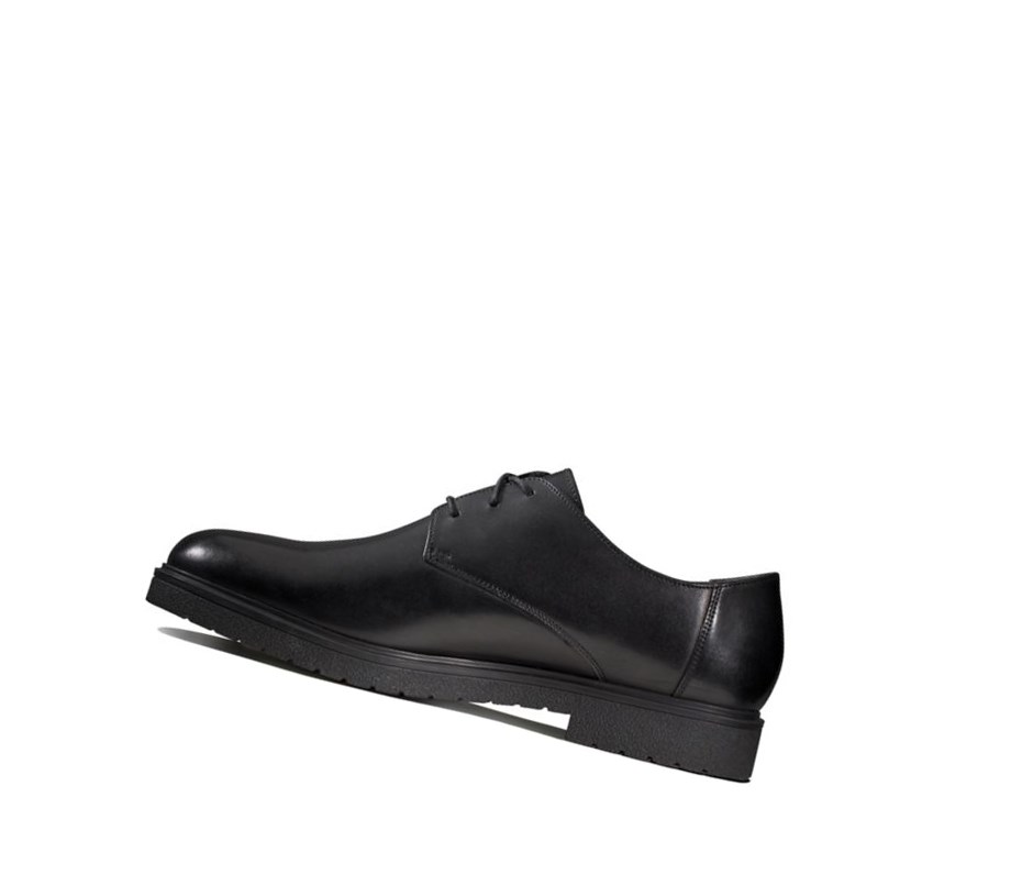 Clarks Ashcroft Plain Leder Lederschuhe Herren Schwarz | BRJY15697