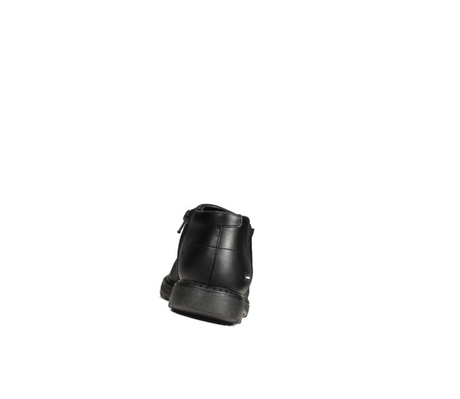 Clarks Asher Beat Leder Stiefeletten Mädchen Schwarz | OLSX10965