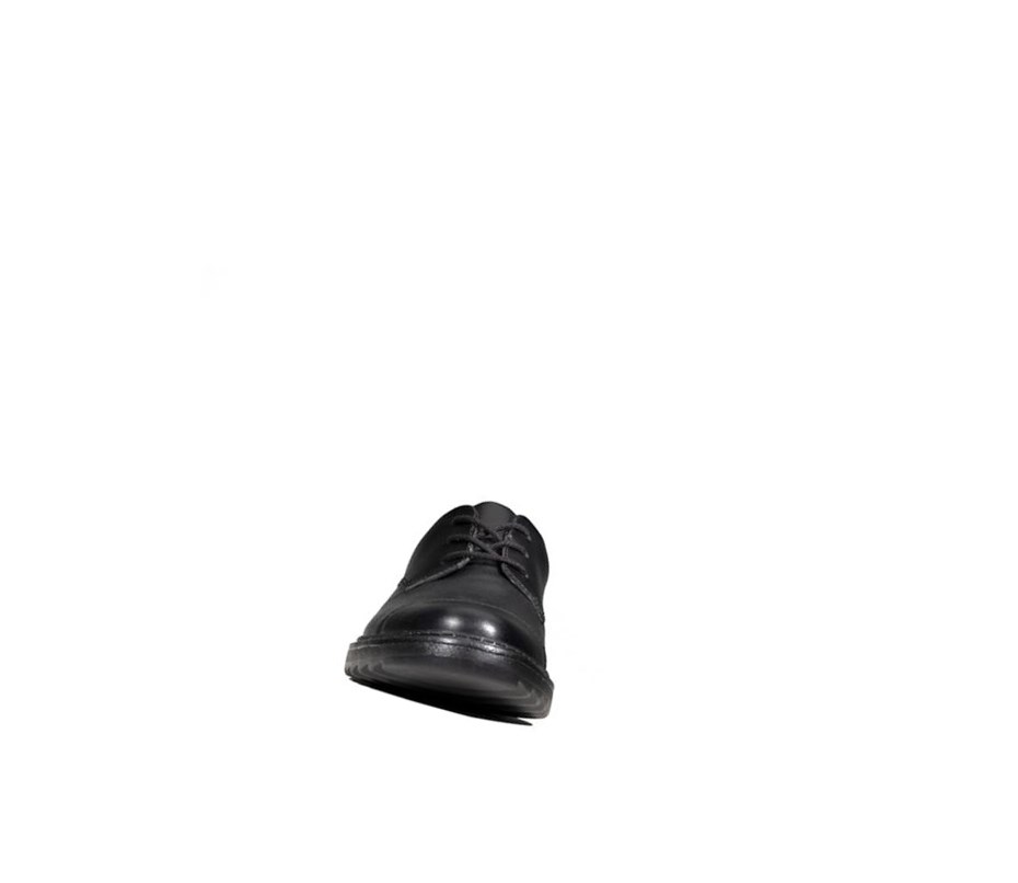 Clarks Asher Soar Leder Schulschuhe Jungen Schwarz | LWON52961