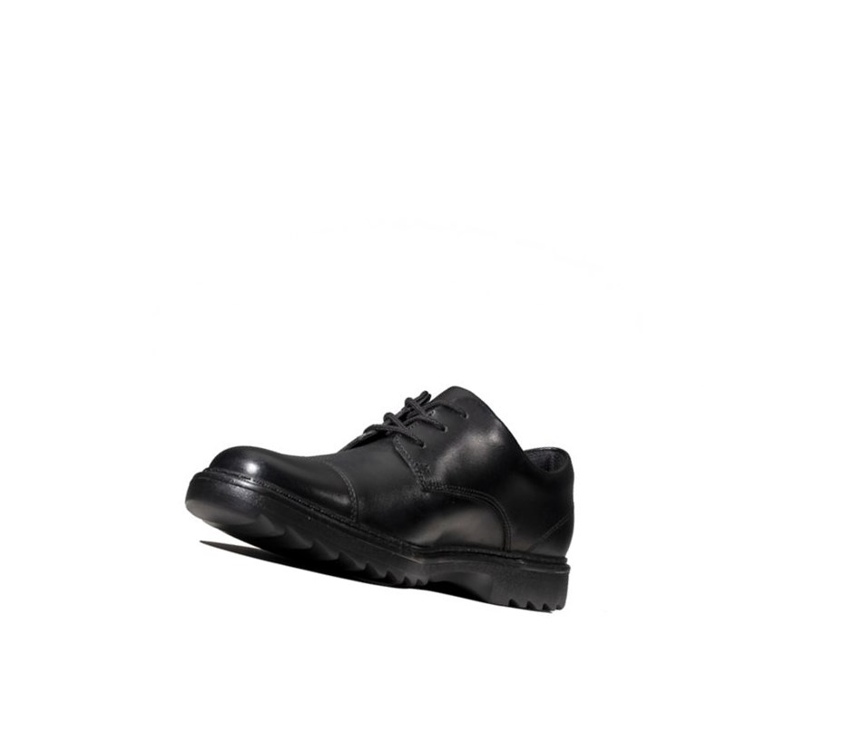 Clarks Asher Soar Leder Schulschuhe Jungen Schwarz | LWON52961