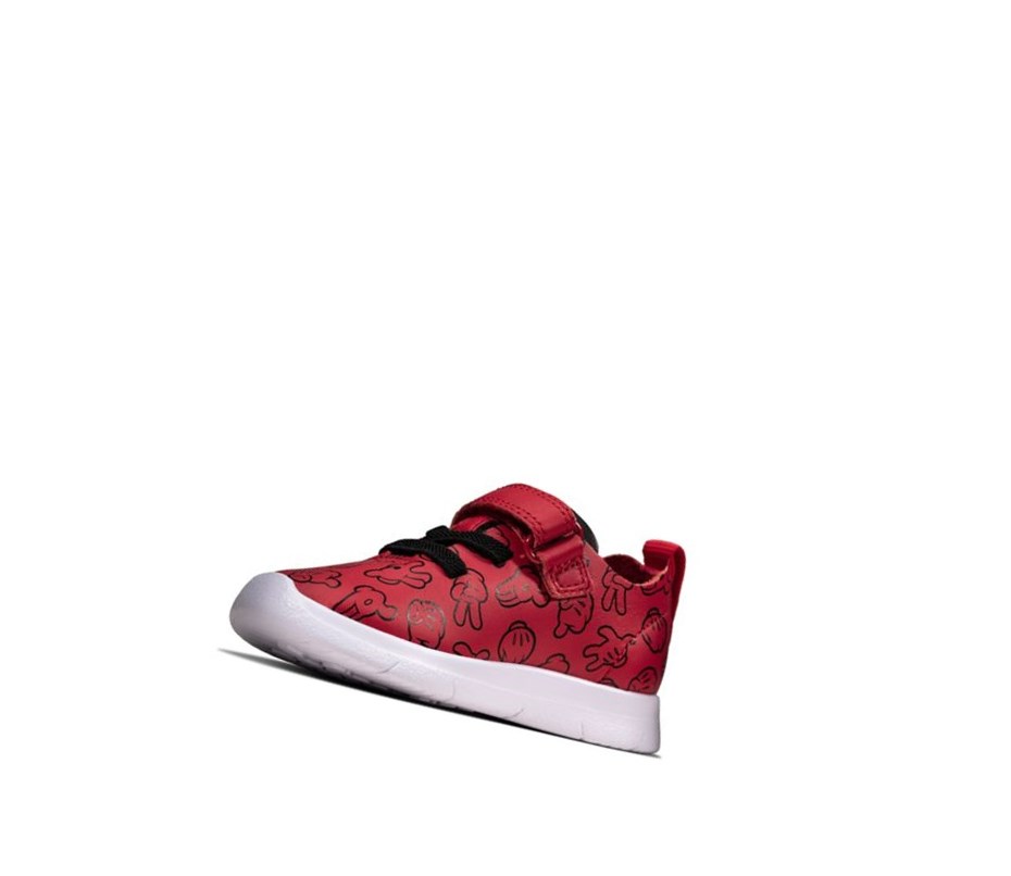 Clarks Ath Comic Leder Lederschuhe Jungen Rot | MOIB83946