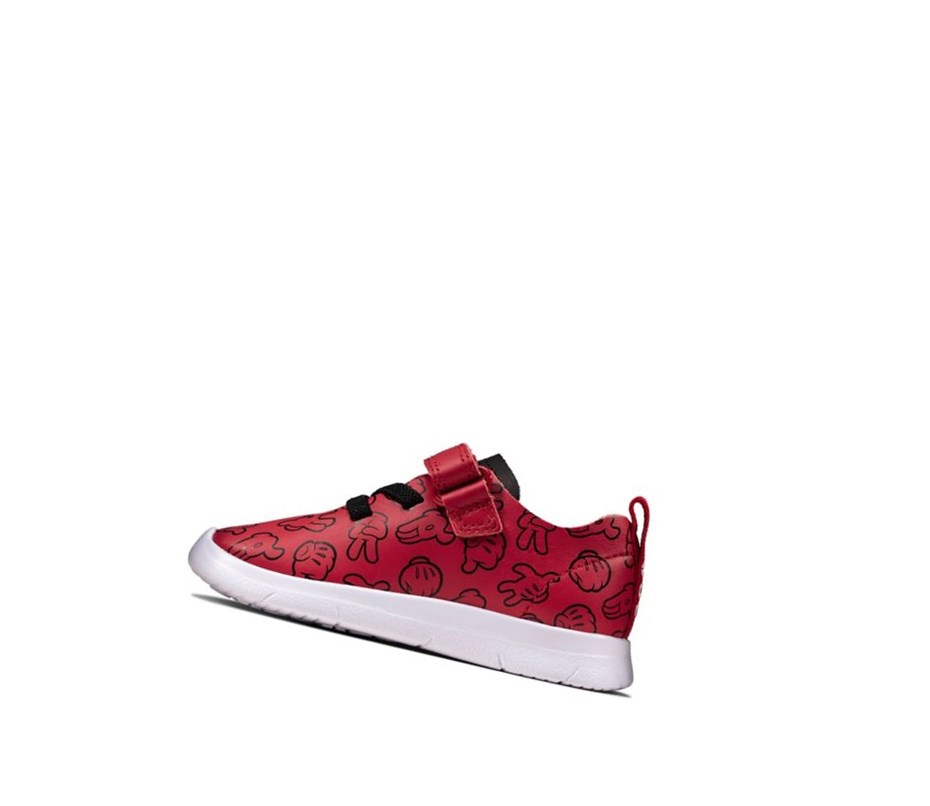 Clarks Ath Comic Leder Sneakers Mädchen Rot | UBLY15807