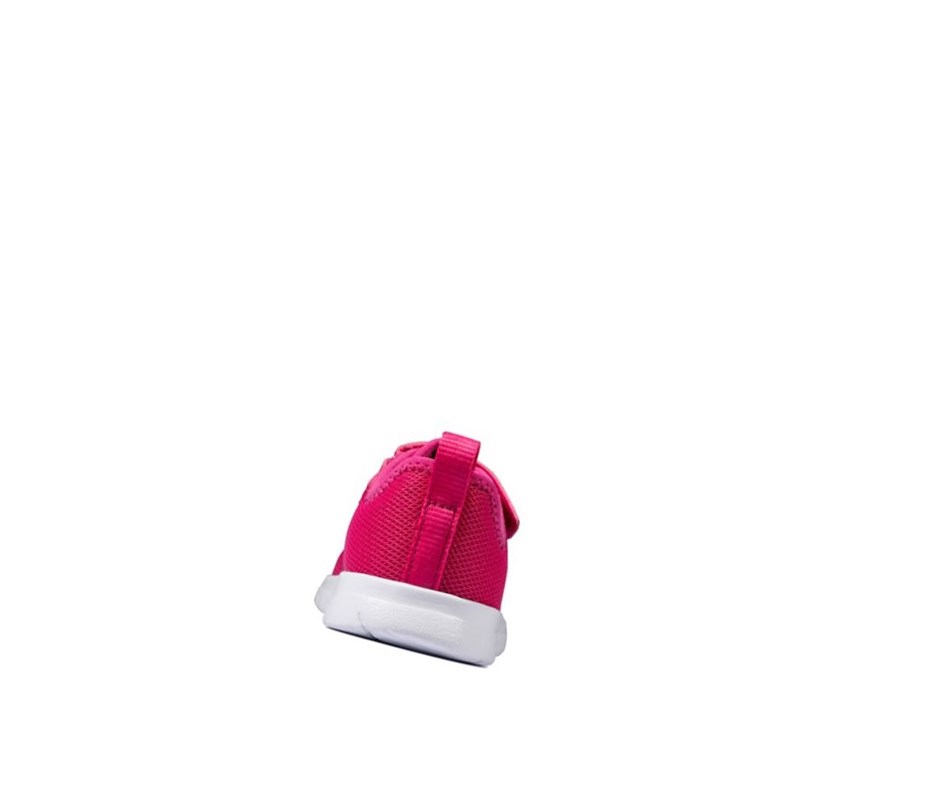 Clarks Ath Flux Leder Lederschuhe Mädchen Rosa | NGKH51097