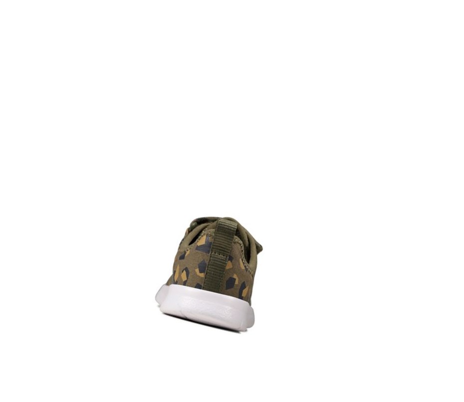 Clarks Ath Flux Textil Freizeitschuhe Jungen Olivgrün Camouflage | PCTL42837
