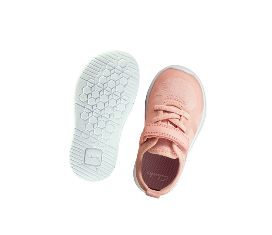 Clarks Ath Flux Textil Freizeitschuhe Jungen Hellrosa | UQSF50498