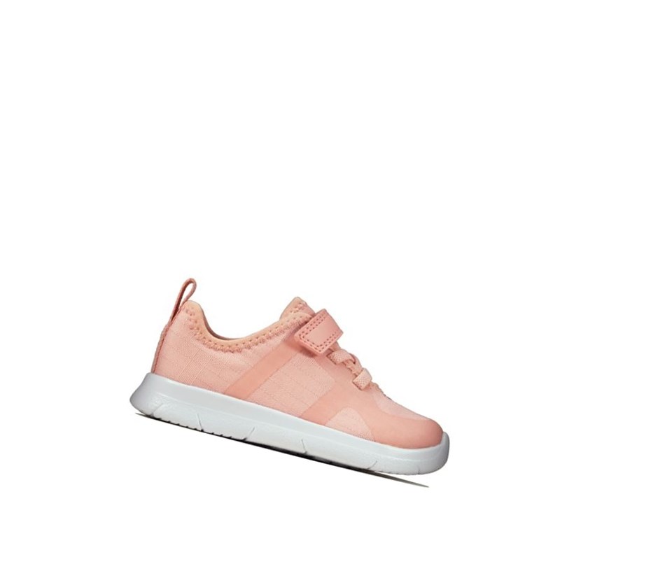 Clarks Ath Flux Textil Freizeitschuhe Jungen Hellrosa | UQSF50498