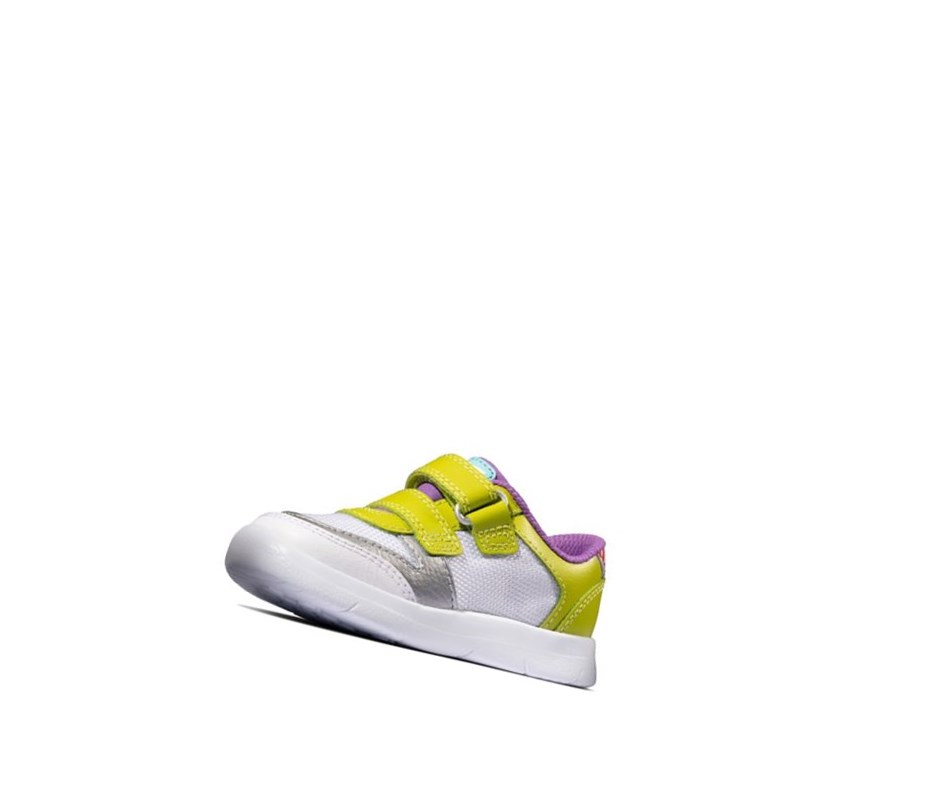 Clarks Ath Howdy Freizeitschuhe Mädchen Weiß | HEWB35247