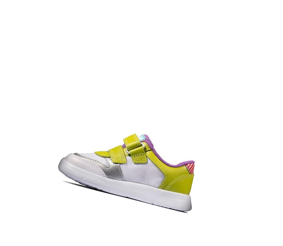 Clarks Ath Howdy Freizeitschuhe Mädchen Weiß | HEWB35247