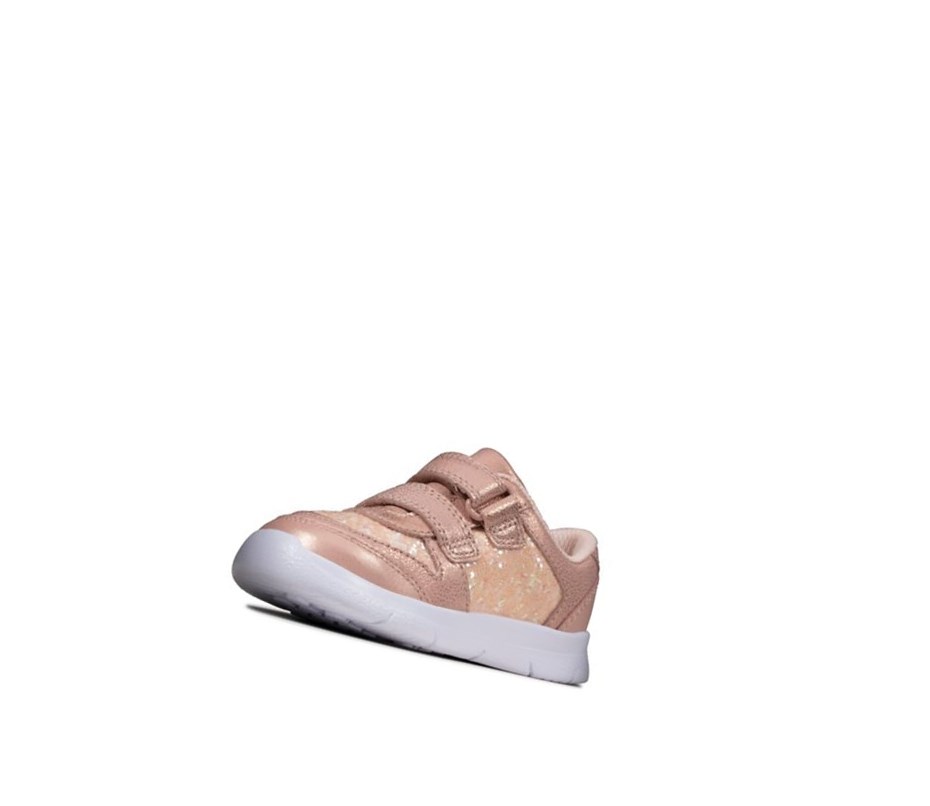 Clarks Ath Sonar Leder Sneakers Mädchen Rosa | DFNA37985