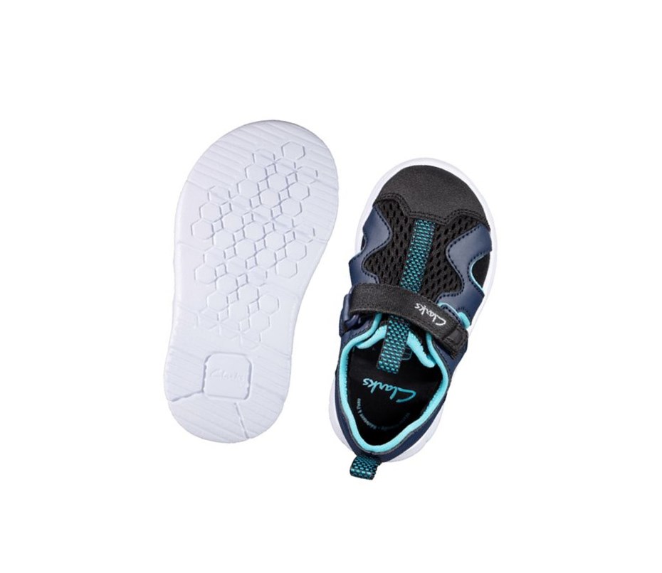 Clarks Ath Surf Synthetik Freizeitschuhe Jungen Navy | IWUX42709