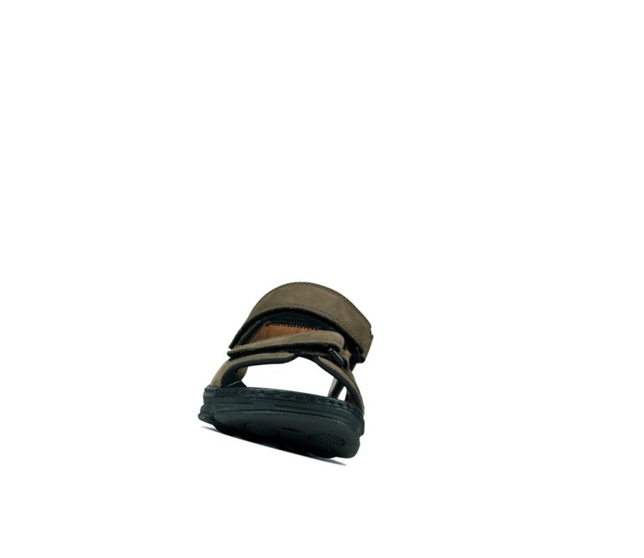 Clarks Atl Part Nubuck Lässige Sandalen Herren Khaki | NGQY41362