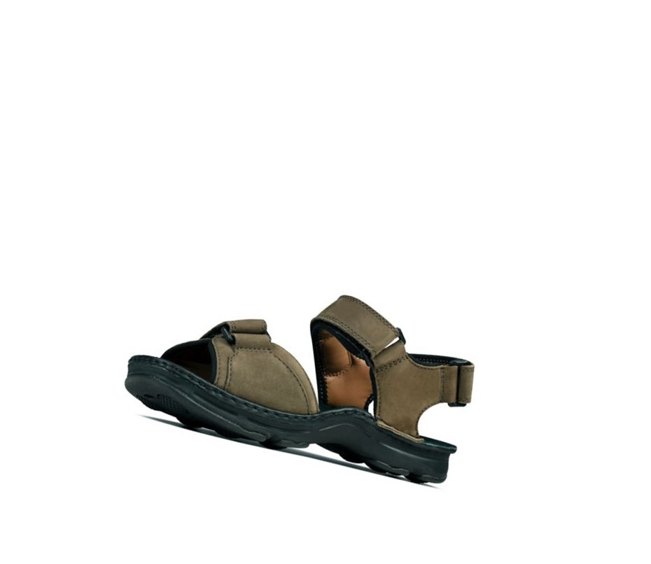 Clarks Atl Part Nubuck Lässige Sandalen Herren Khaki | NGQY41362