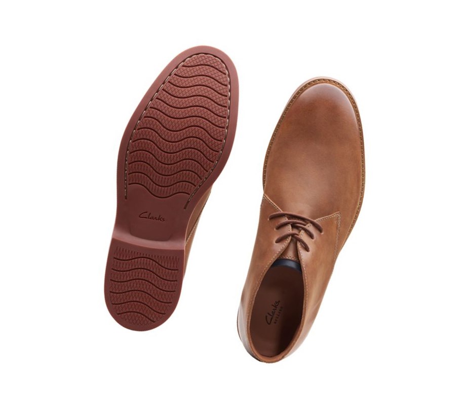 Clarks Atticus Limit Leder Wüstenstiefel Herren Braun | RWDJ57623