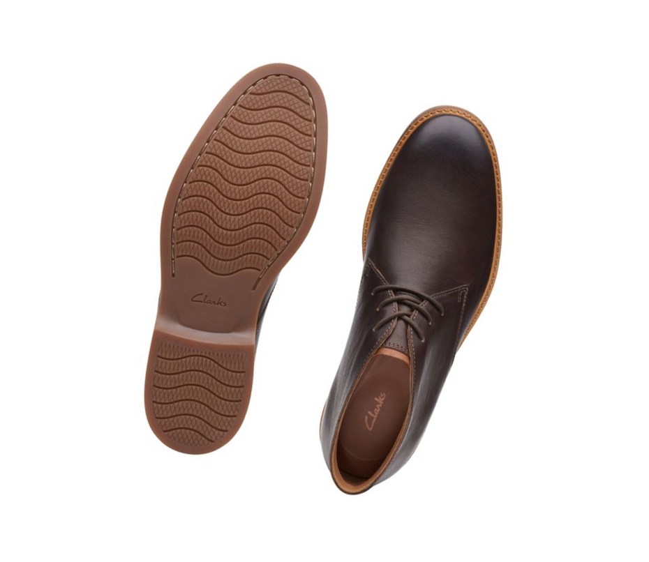 Clarks Atticus Limit Leder Wüstenstiefel Herren Dunkelbraun | UZCH61520