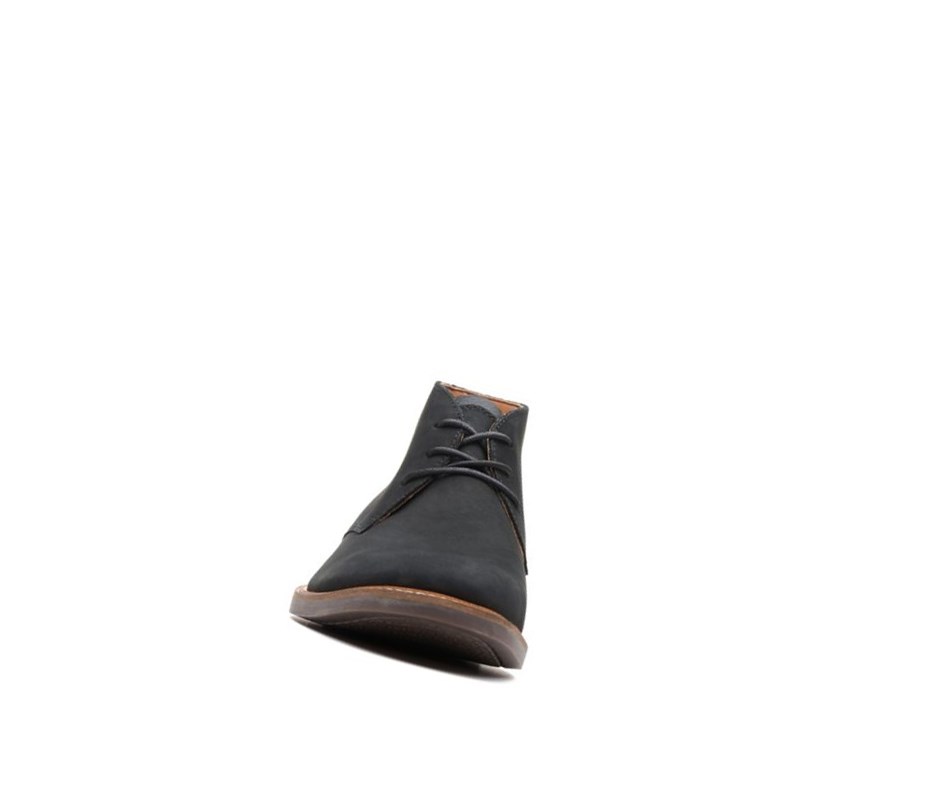 Clarks Atticus Limit Nubuck Leder Wüstenstiefel Herren Schwarz | IHEJ54931