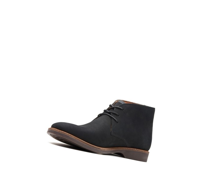 Clarks Atticus Limit Nubuck Leder Wüstenstiefel Herren Schwarz | IHEJ54931