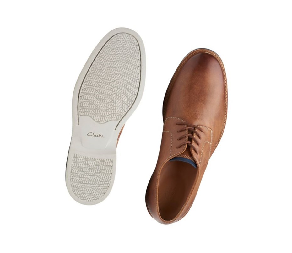 Clarks Atticus Spitze Leder Lederschuhe Herren Braun | YNUD78345