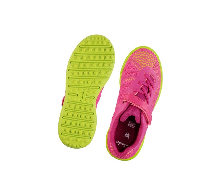 Clarks Award Swift Sneakers Mädchen Rosa Zitrone | JAQS59721