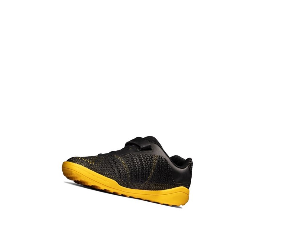 Clarks Award Swift Sneakers Mädchen Schwarz Gelb | EXZQ69105