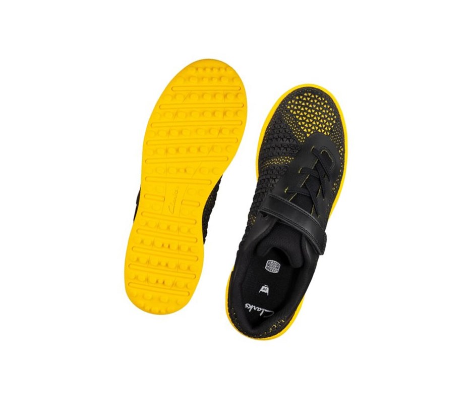Clarks Award Swift Sneakers Mädchen Schwarz Gelb | EXZQ69105
