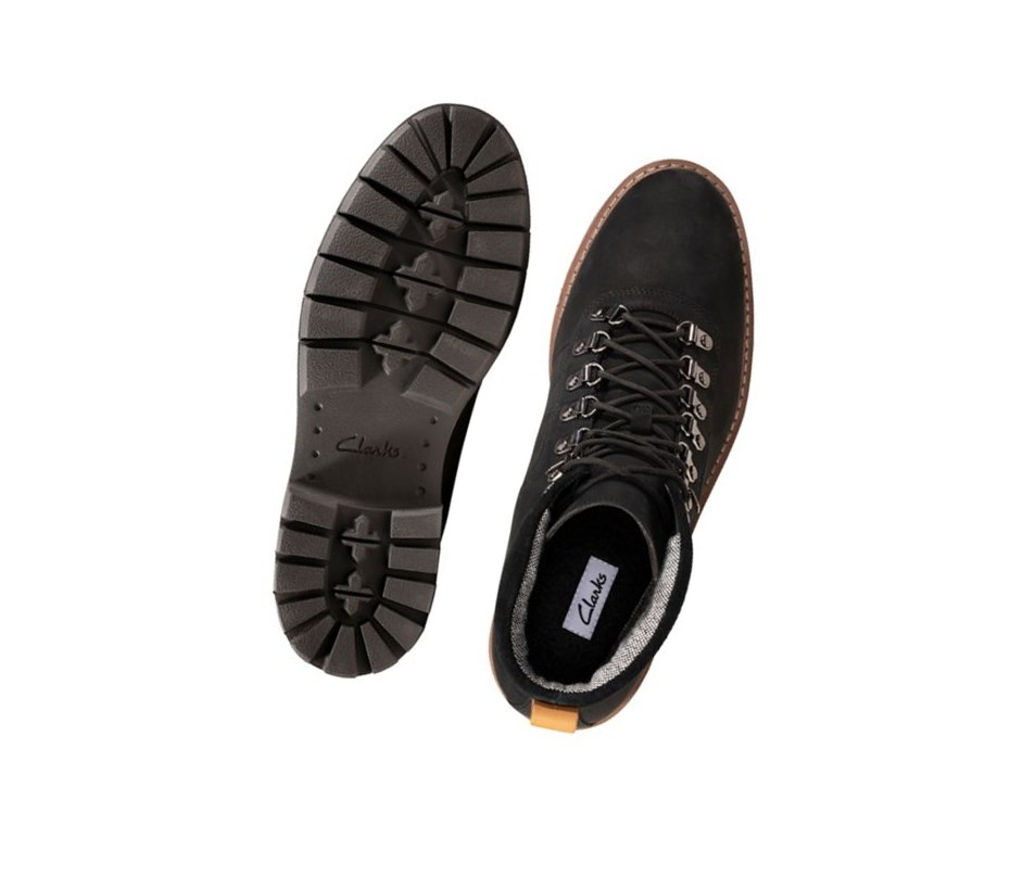 Clarks Batcombe Alp Gore-tex Nubuck Outdoorschuhe Herren Schwarz | PFHV20537